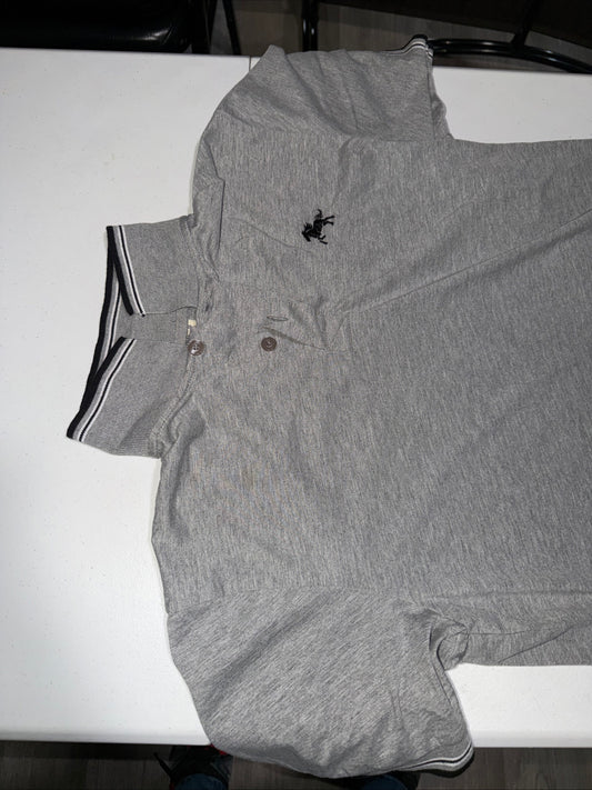 DinoRobert Men’s Grey Polo Shirt Size Small