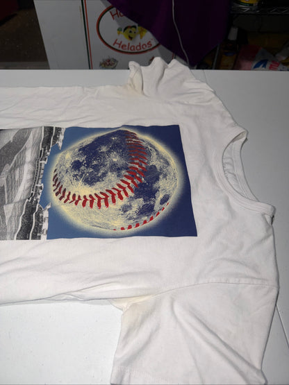 The Children’s Place Boys Baseball Moon Graphic Tee In White Size XL/TG • 14