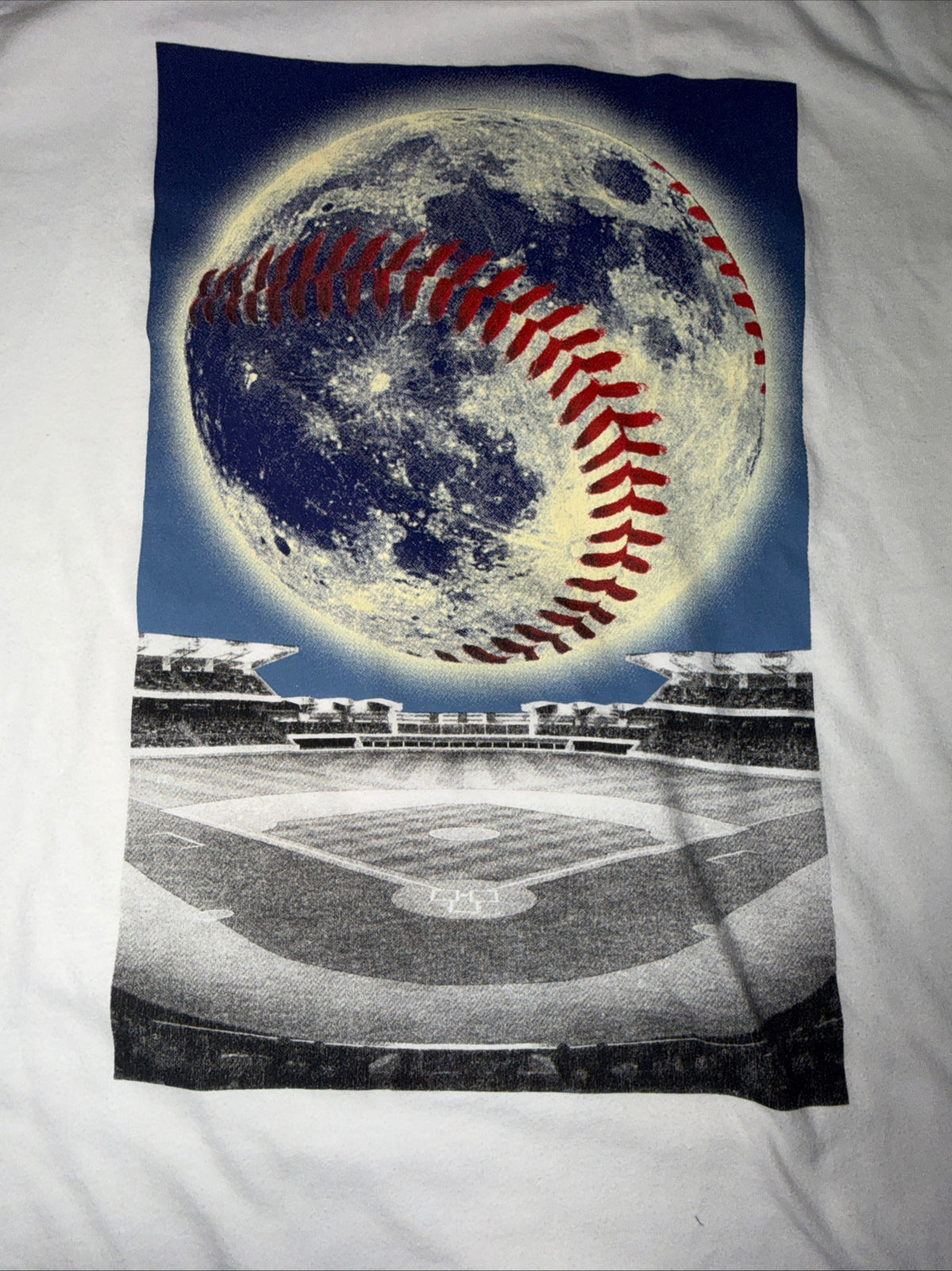 The Children’s Place Boys Baseball Moon Graphic Tee In White Size XL/TG • 14