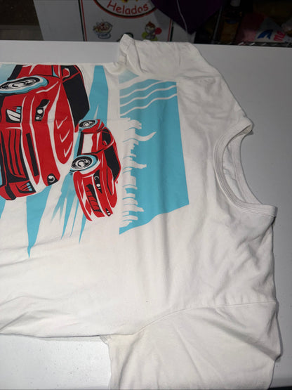 The Children’s Place Boys Sports Cars Graphic Tee in White Size XXL/TTG • 16