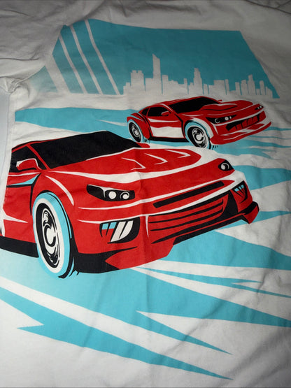The Children’s Place Boys Sports Cars Graphic Tee in White Size XXL/TTG • 16
