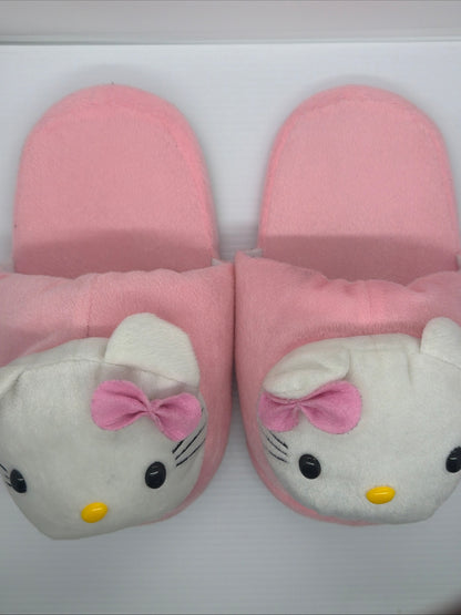 Hello Kitty Plush Slippers In Pink Size 6