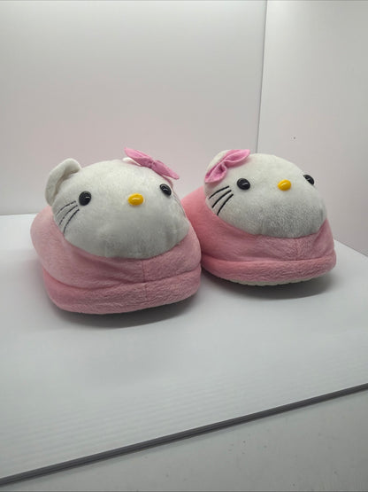 Hello Kitty Plush Slippers In Pink Size 6