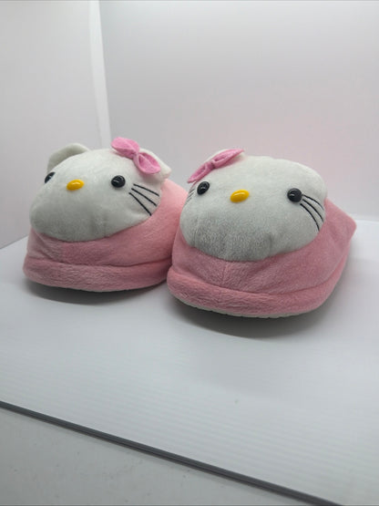 Hello Kitty Plush Slippers In Pink Size 6