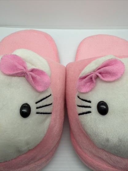 Hello Kitty Plush Slippers In Pink Size 6