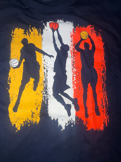 The children’s place boys basketball player graphic tee in navy blue XXL/TTG- 16