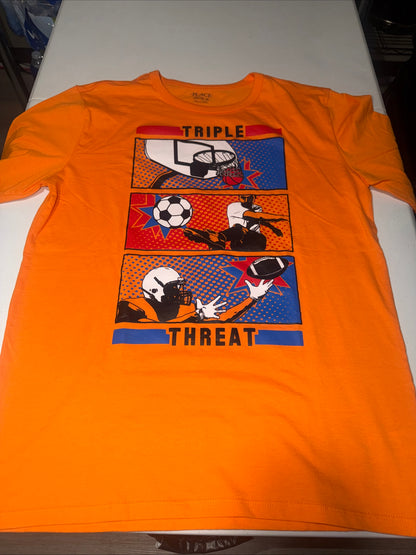The children’s place boys triple threat Graphic Tee-Orange Size XXL/TTG•16