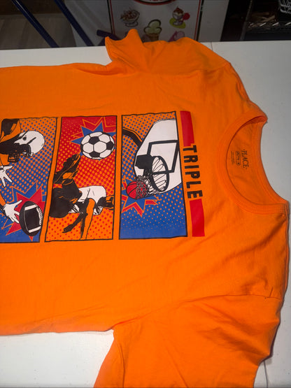 The children’s place boys triple threat Graphic Tee-Orange Size XXL/TTG•16