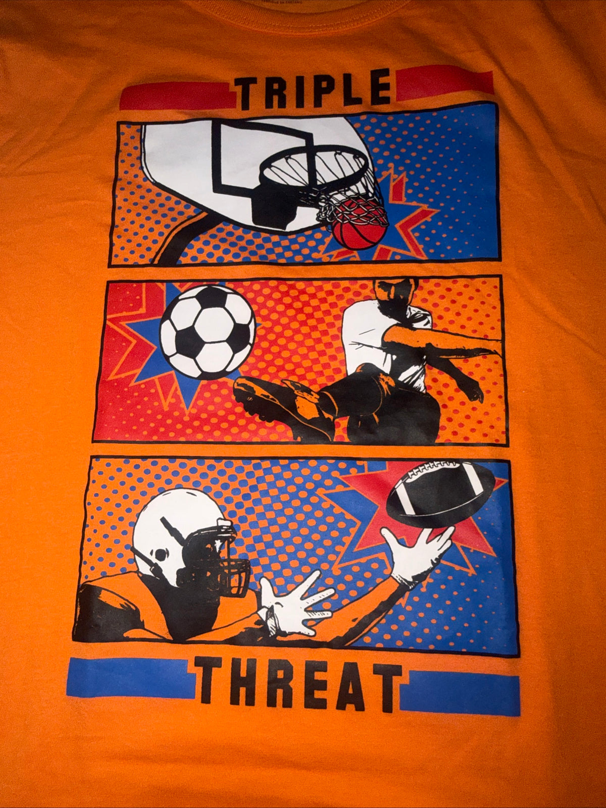 The children’s place boys triple threat Graphic Tee-Orange Size XXL/TTG•16