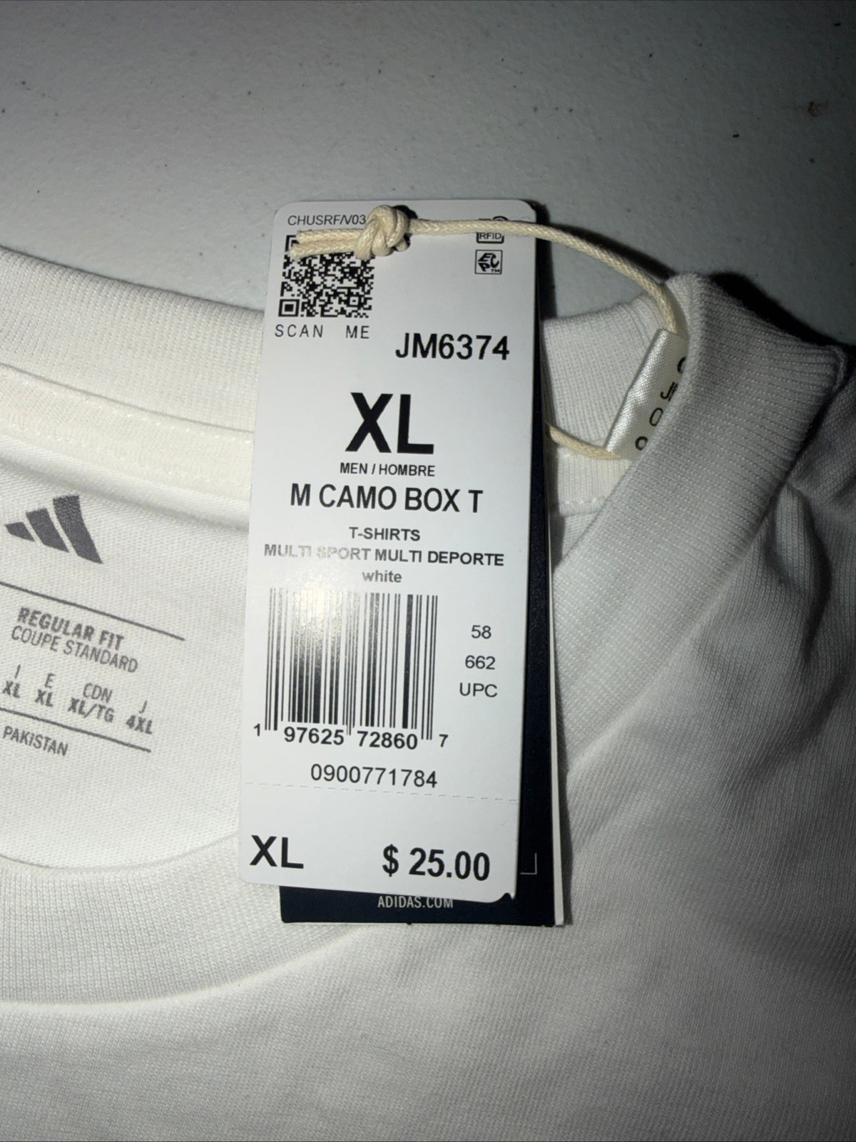 Adidas Regular Fit Coupe Standard Shirt In white Size Men’s XL