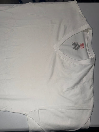 Hanes Men’s White V-Neck undershirt Made from ComfortSoft cotton Fabric L/G/G