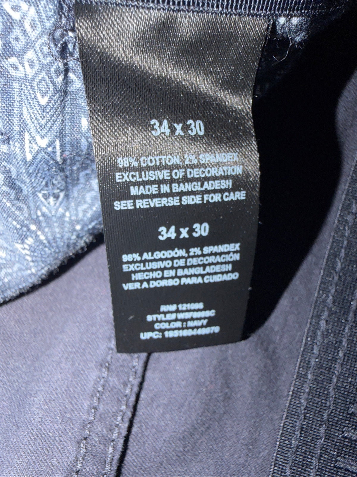 WP WeatherProof Dark Blue Men’s pants, Size 34x30