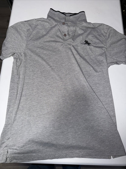 DinoRobert Men’s Grey Polo Shirt Size Small