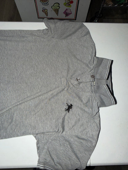 DinoRobert Men’s Grey Polo Shirt Size Small