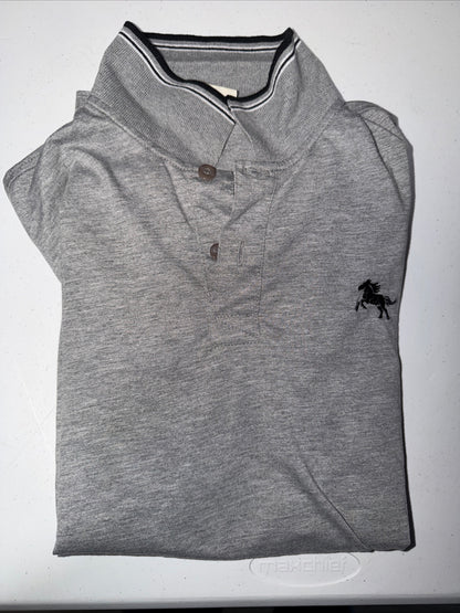 DinoRobert Men’s Grey Polo Shirt Size Small