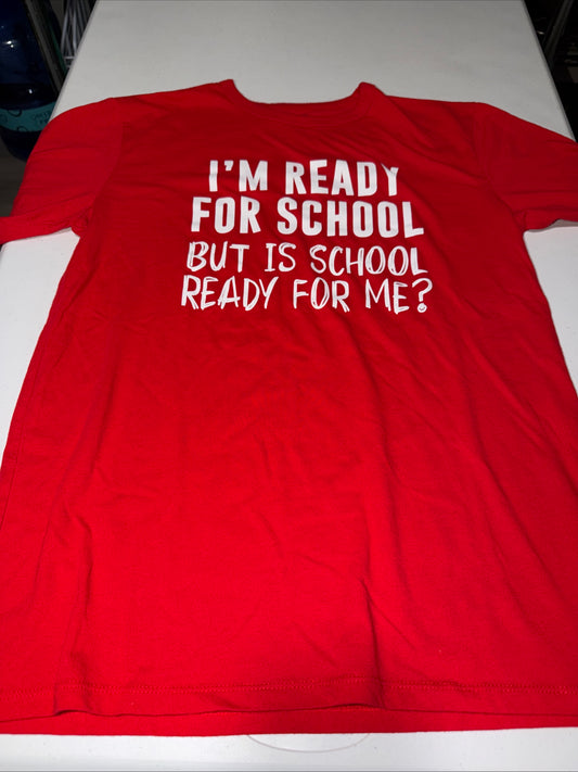The Children’s Place Boys Red Graphic Tee I’m Ready for School XXL/TTG 16