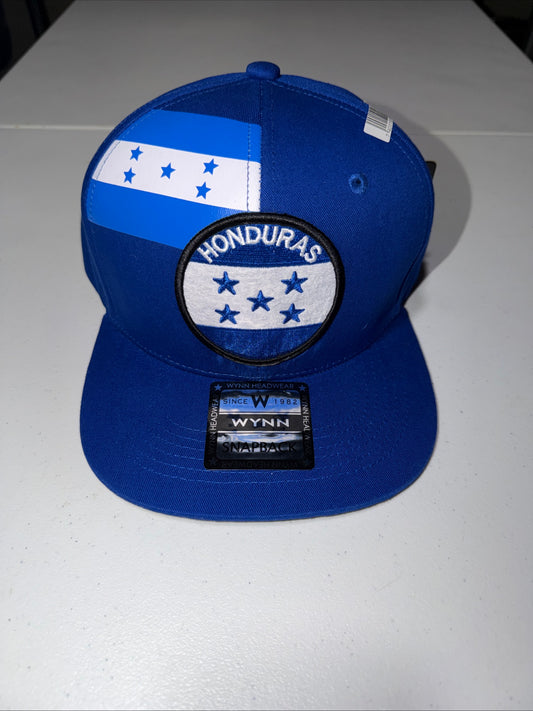WYNN HEADWEAR Featuring A Blue Design of the Flag of Honduras Adjustable Hat