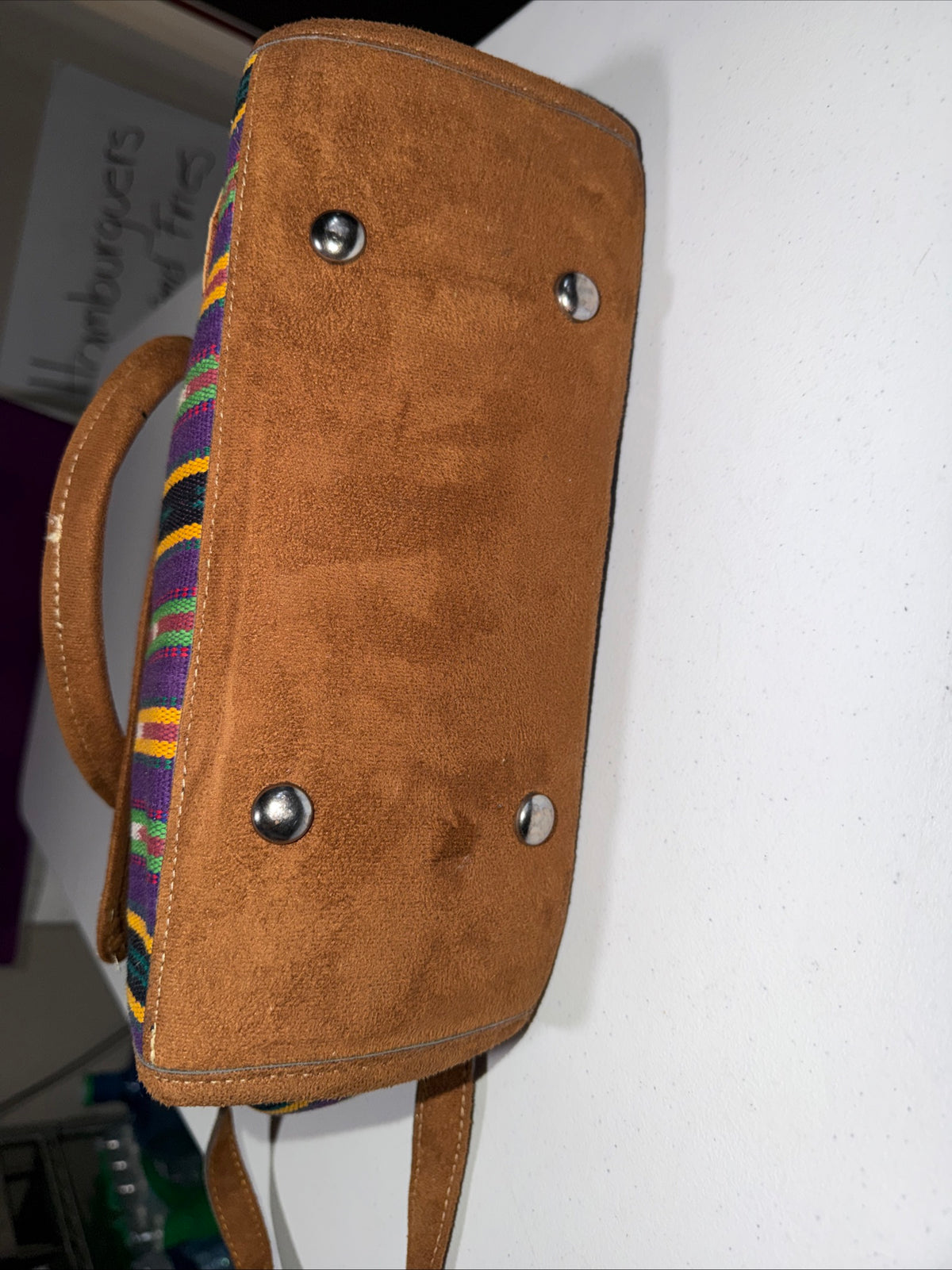 Handmade Guatemala Cotton Tote Bag with Woven Textile Patterns and Handles