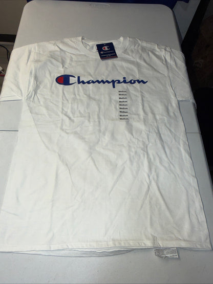 Champion Men’s Short Sleeve T-shirt Classic Graphic White, Size M