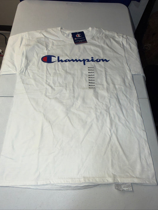 Champion Men’s Short Sleeve T-shirt Classic Graphic White, Size M