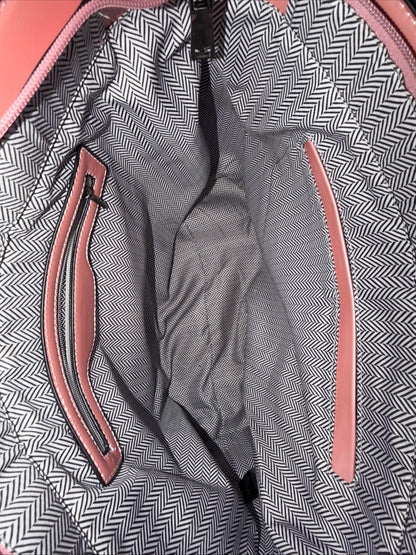 A Iridescent Glossy Pink Plastic Tote Bag with Handles