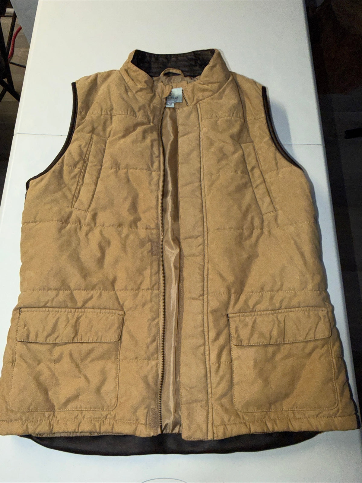 Class/club Brand Tan Leather Jacket Size 18/20