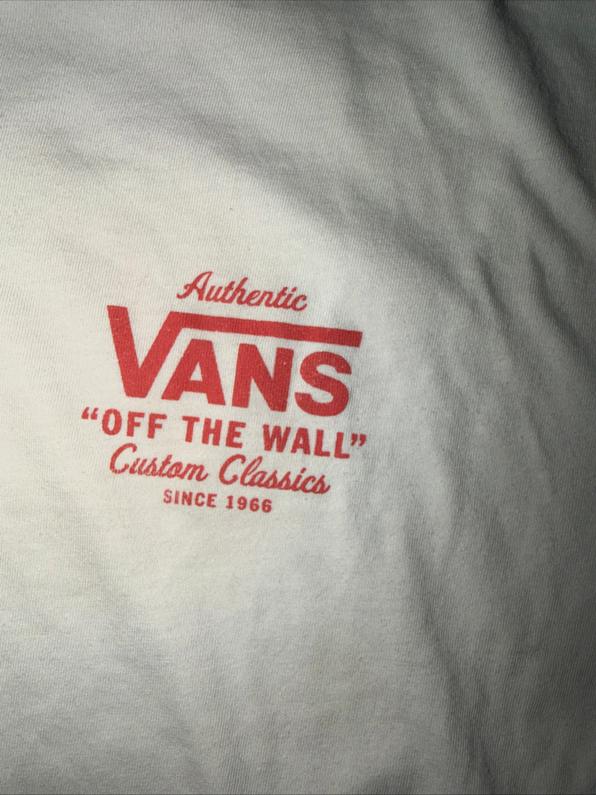 Vans “Off the Wall” Custom Classics White Graphic T-Shirt Size X-Large Men